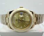 High Quality Rolex Day-Date All Gold Presidential White Stick Watch 40mm